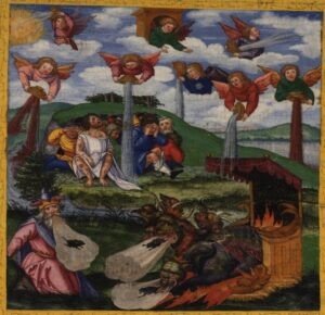 Seven Bowls of Wrath. Image Courtesy of Matthias Gerung - Ottheinrich-Bibel, Bayerische Staatsbibliothek, Cgm 8010, Public Domain, https://commons.wikimedia.org/w/index.php?curid=6185964