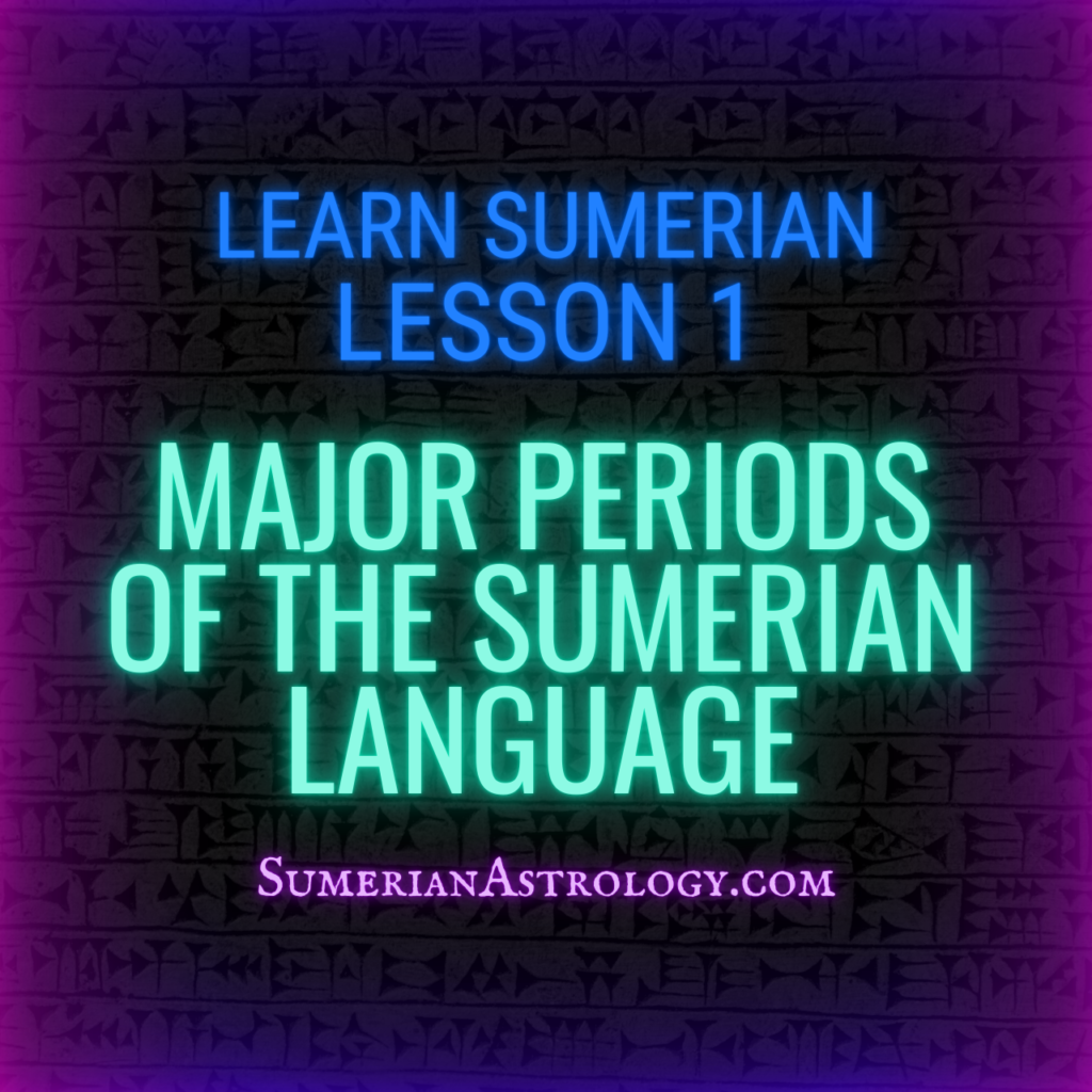 sumerian language periods