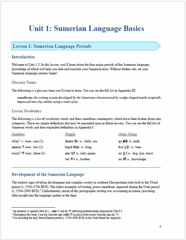 PREORDER: May You Learn Sumerian: A Complete Sumerian Language Course (Textbook) - Image 4