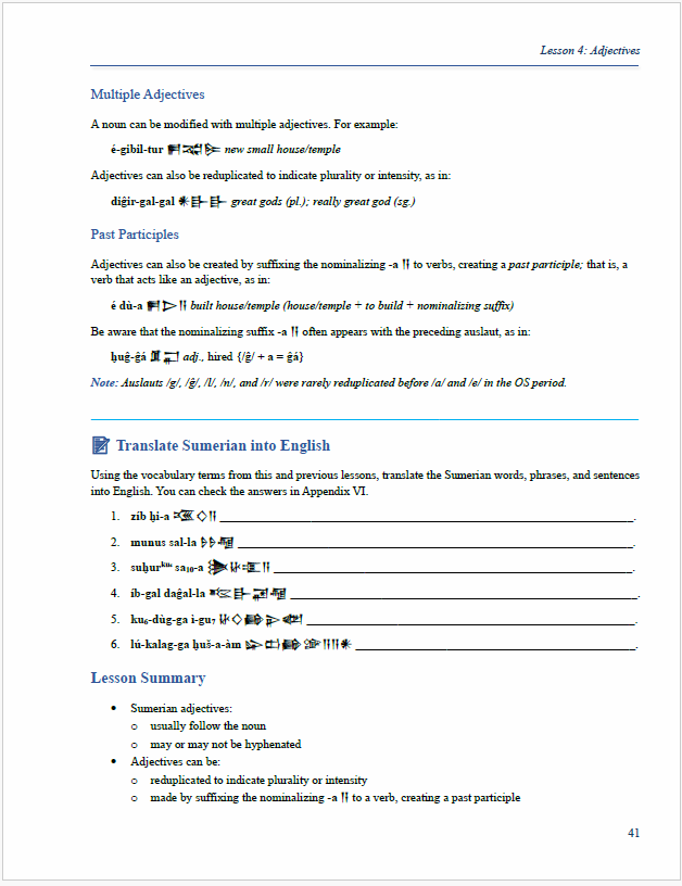 PREORDER: May You Learn Sumerian: A Complete Sumerian Language Course (Textbook) - Image 6