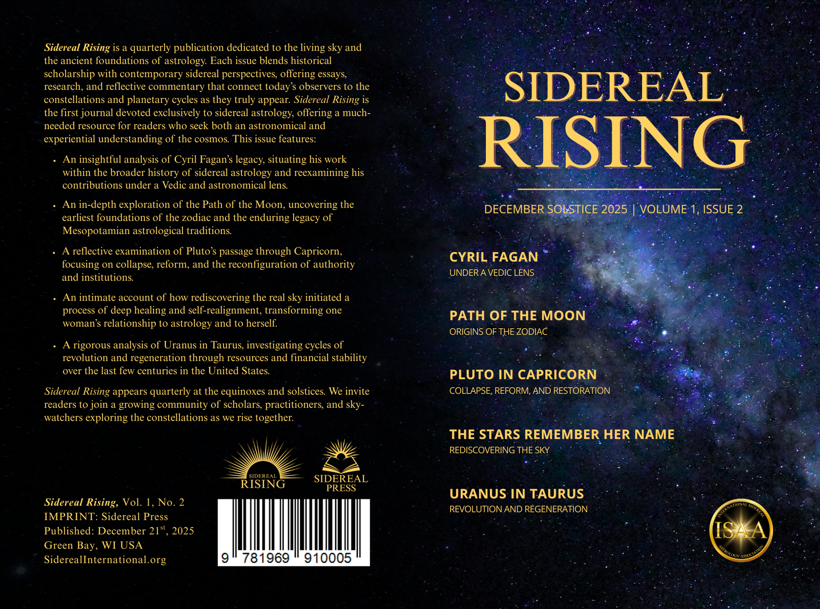 Sidereal Rising Vol.1, Issue 2 - December Solstice 2025